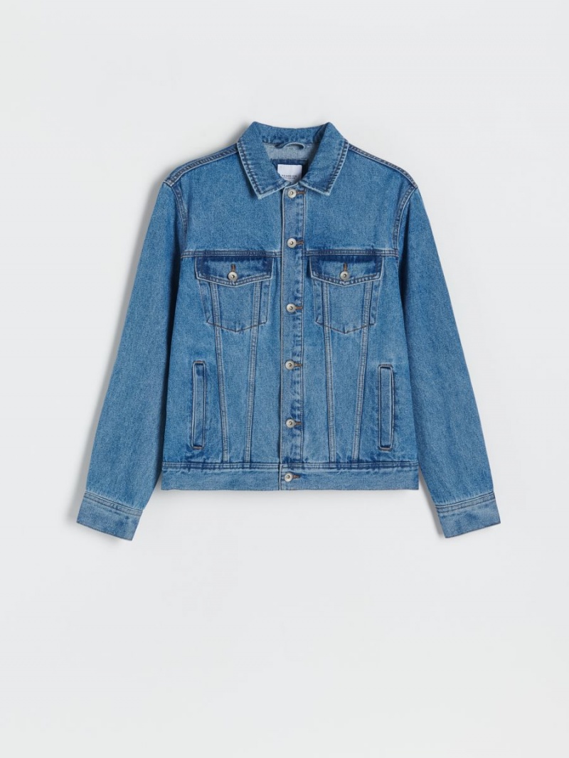 Reserved Denim jacket Niebieskie | WMPVNRL-18