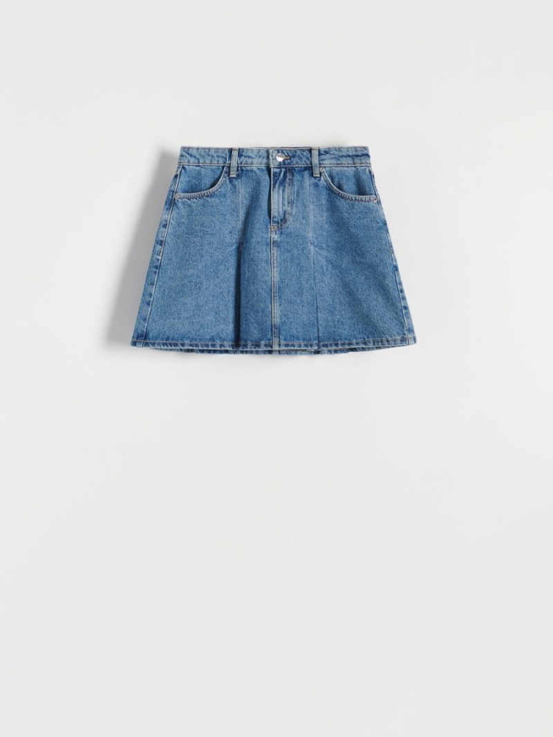 Reserved Denim mini skirt Niebieskie | VWTXBOH-68