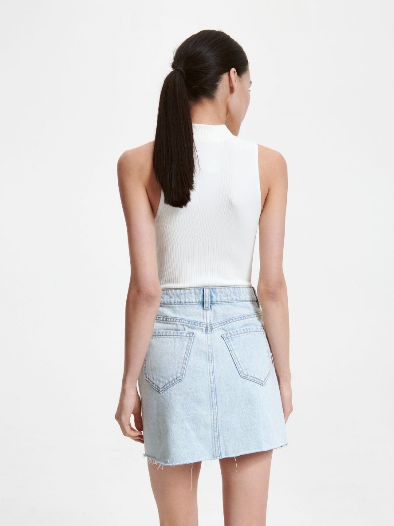 Reserved Denim mini skirt Niebieskie | XDHPBML-43