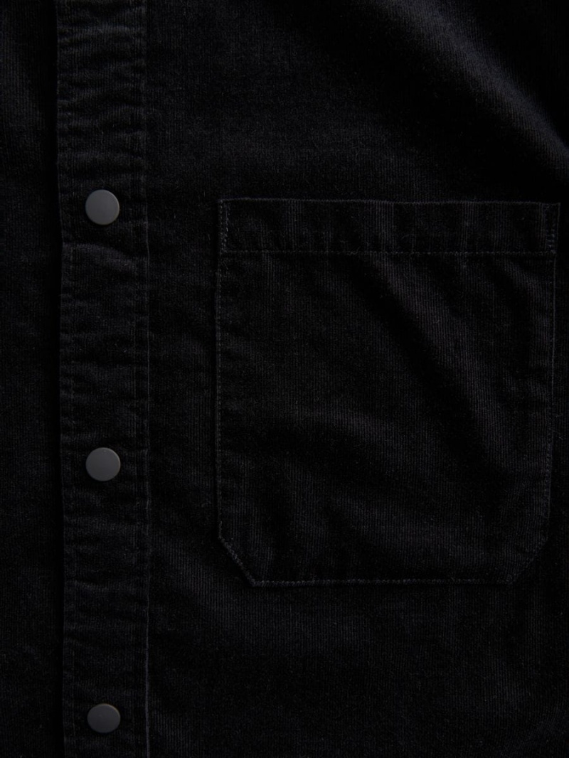 Reserved Denim oversize shirt Czarne | FBWNIKO-17