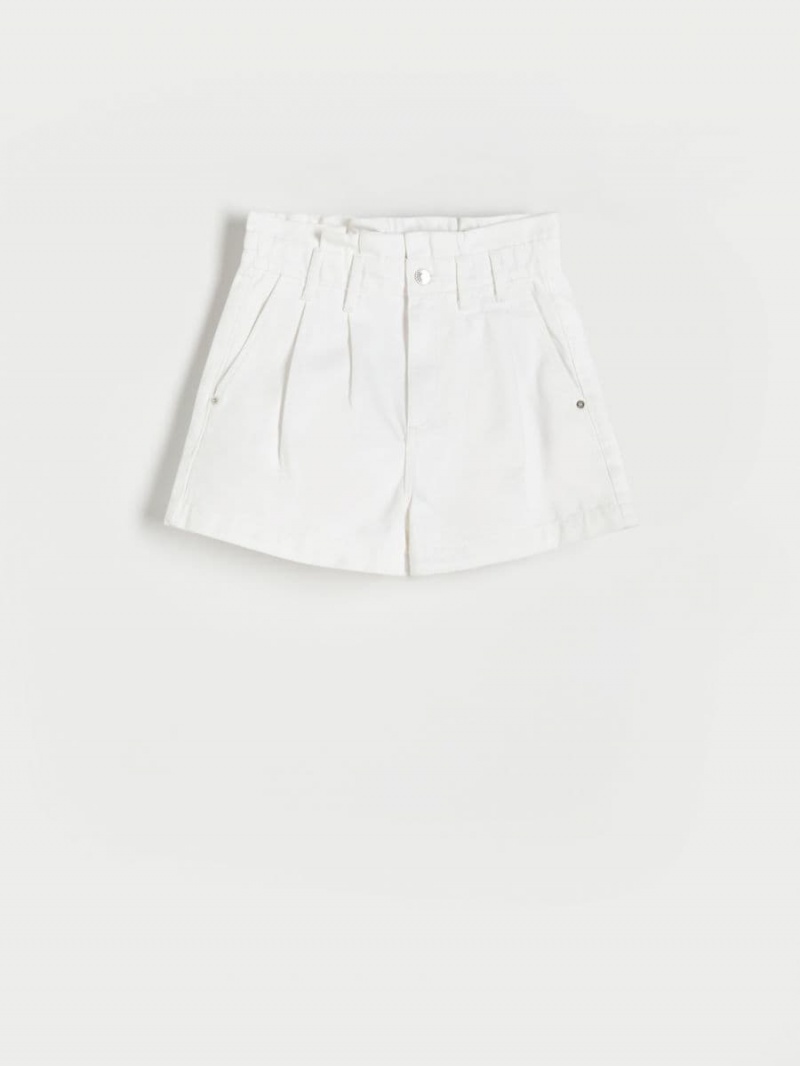 Reserved Denim shorts Białe | RLAGSXE-19