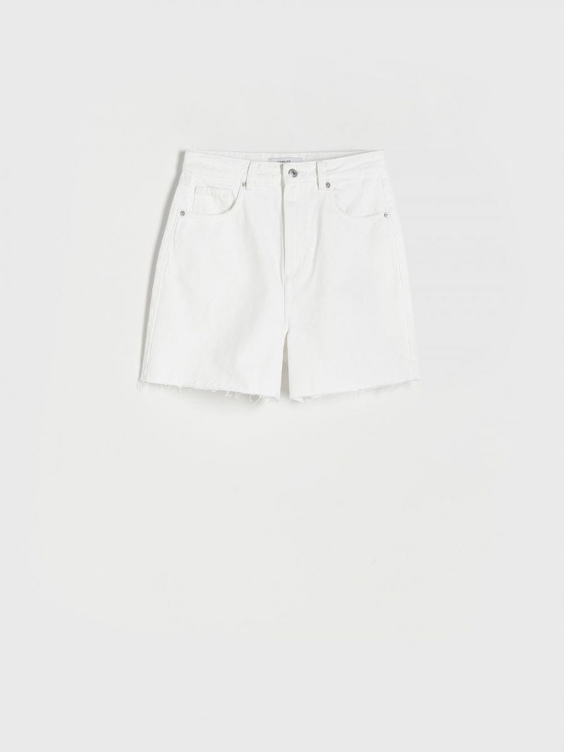 Reserved Denim shorts Białe | VPHAXGN-24