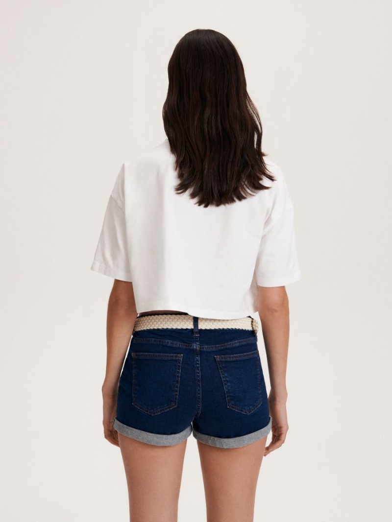 Reserved Denim shorts Granatowe | AEMLYXC-21