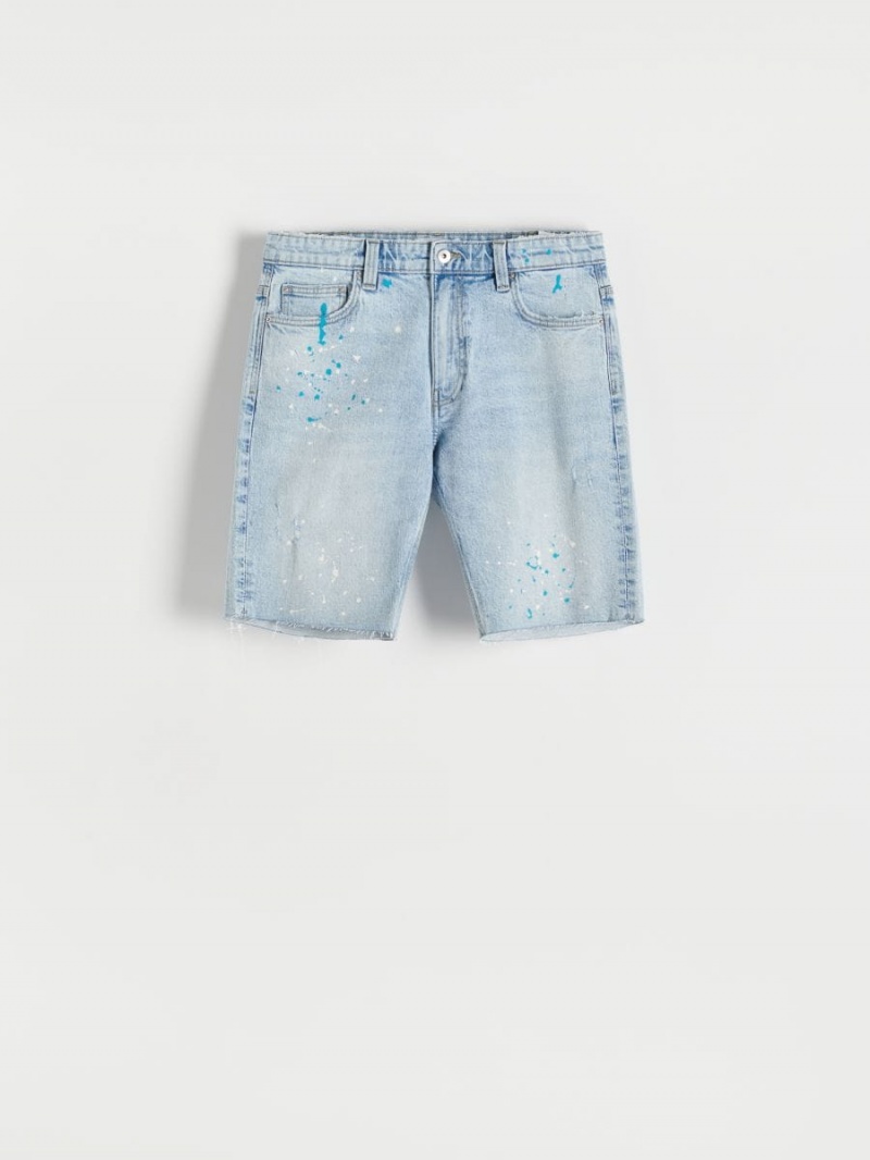 Reserved Denim shorts Niebieskie | FJTEZCK-42