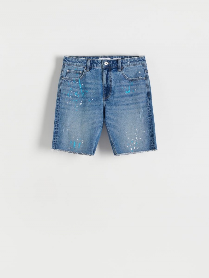 Reserved Denim shorts Niebieskie | NWZOYLM-39