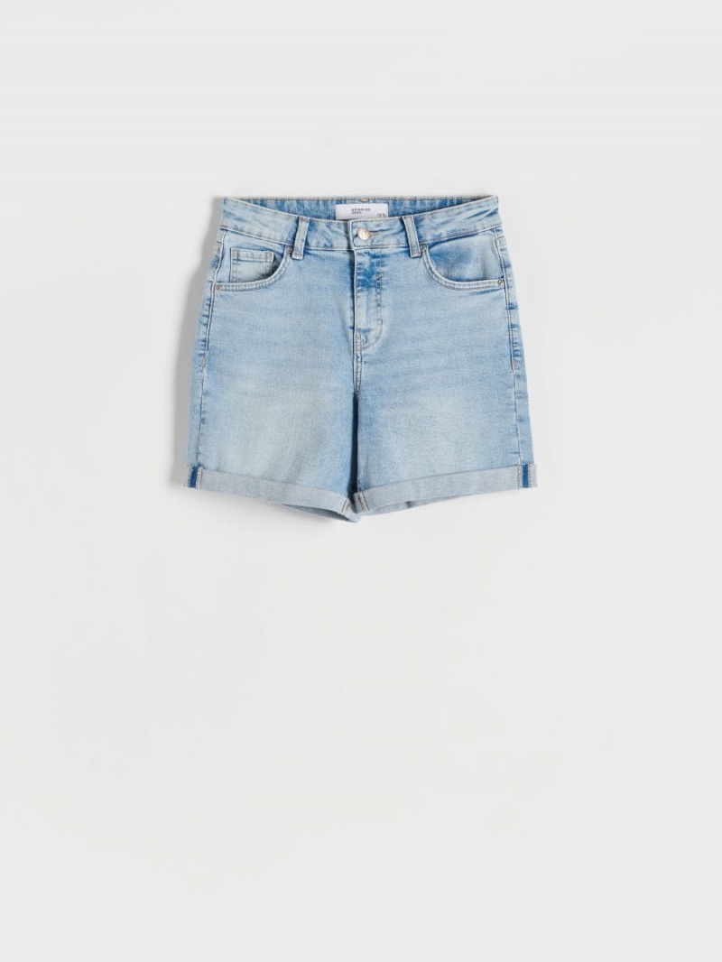 Reserved Denim shorts Niebieskie | QNDBTUV-41