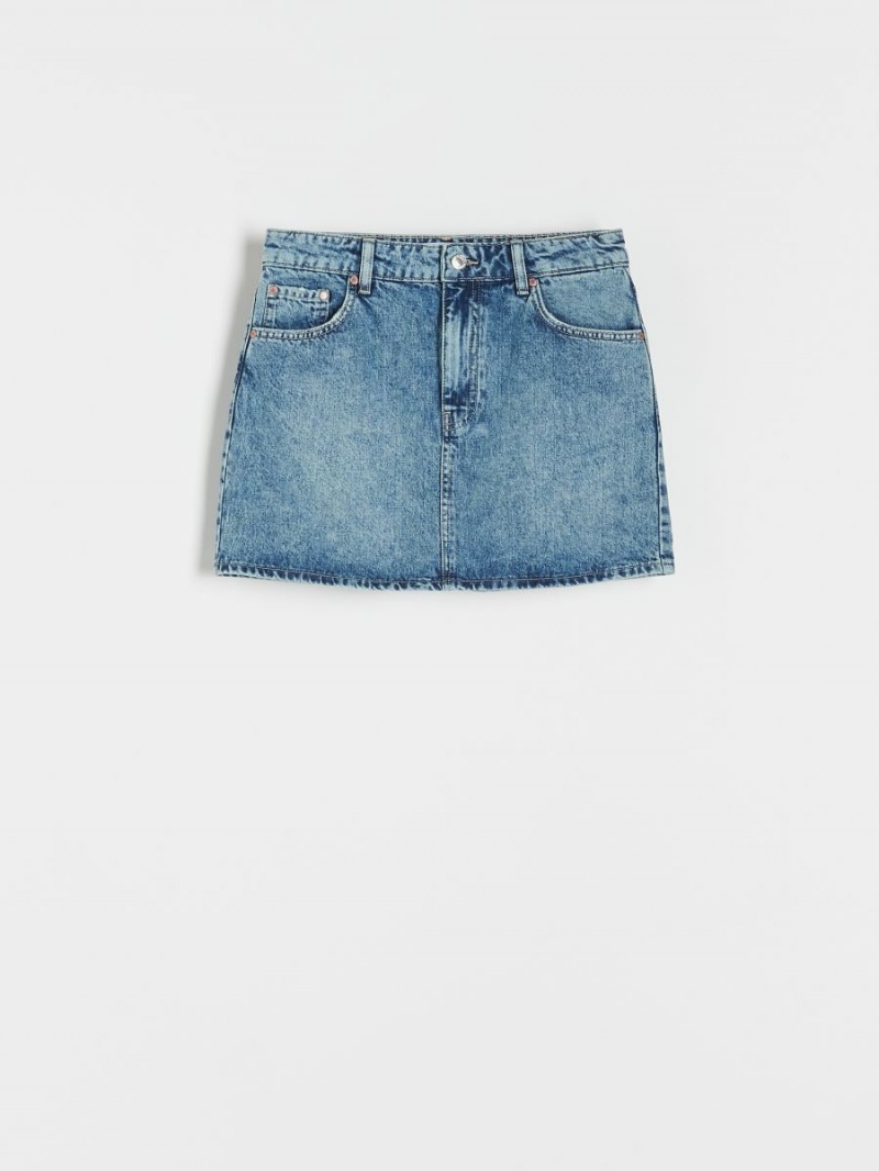 Reserved Denim skirt Niebieskie | HAKSVYQ-05