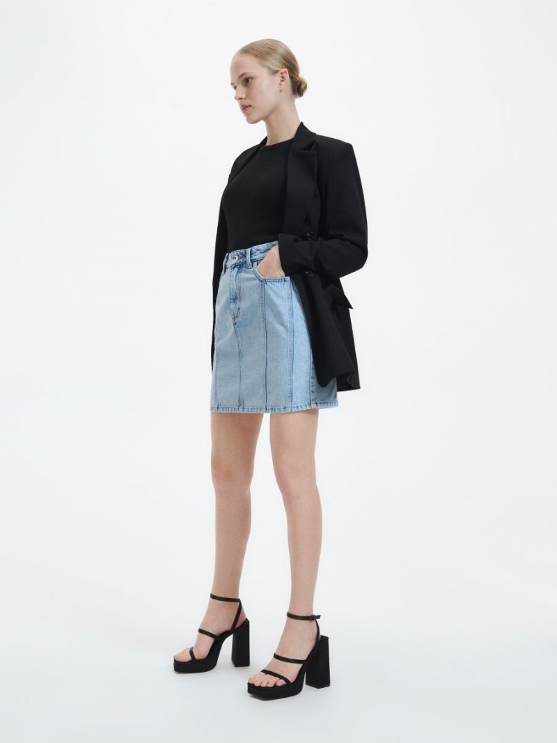 Reserved Denim skirt Niebieskie | TZCPKLA-49