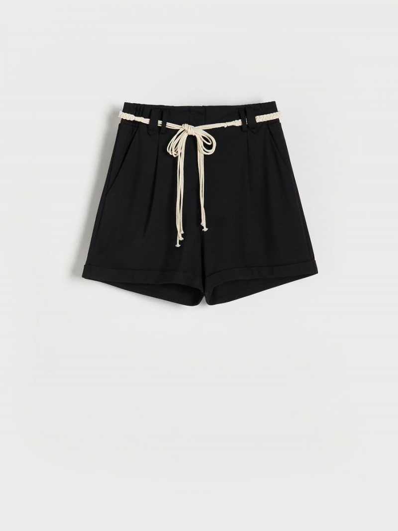 Reserved Elegancki jersey shorts Czarne | GIFUXWA-50