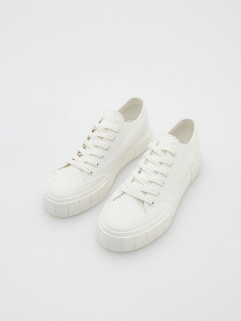 Reserved Fabric sneakers Białe | NEGOJQS-23