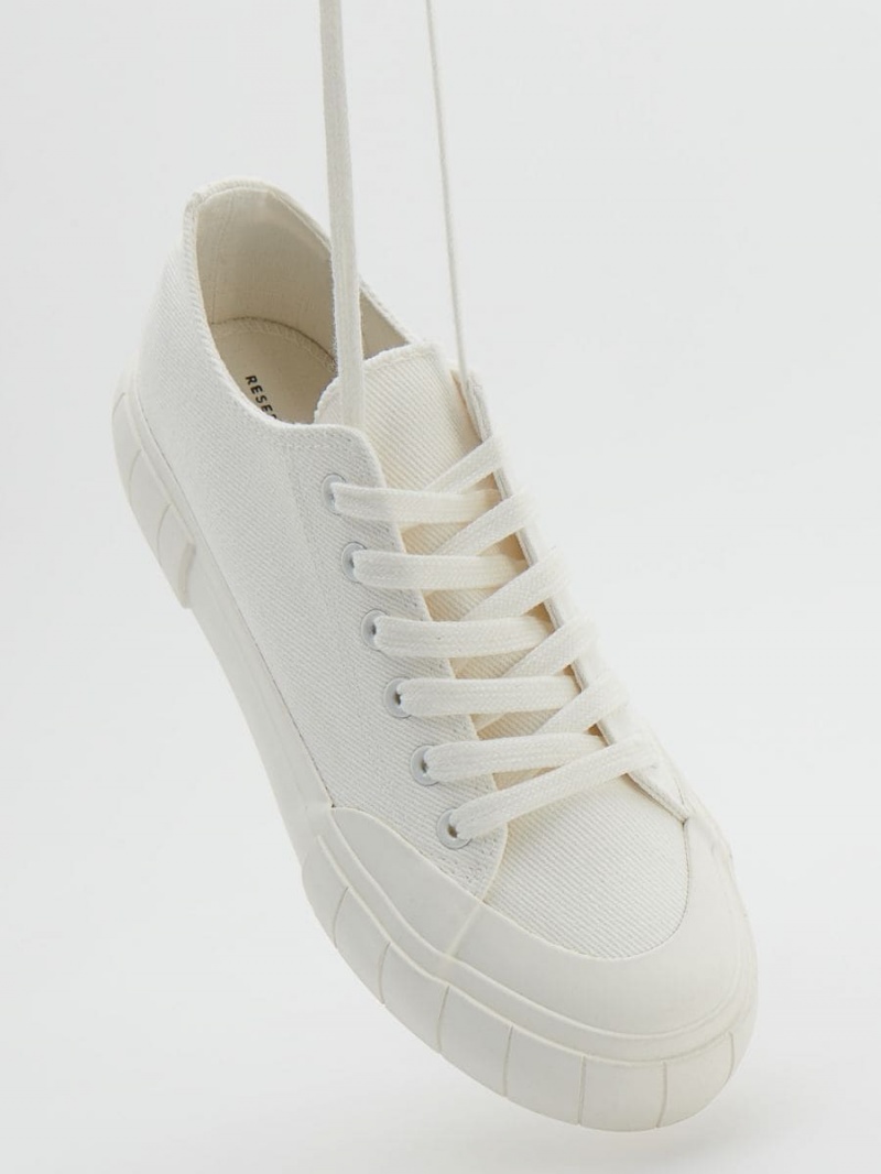 Reserved Fabric sneakers Białe | NEGOJQS-23