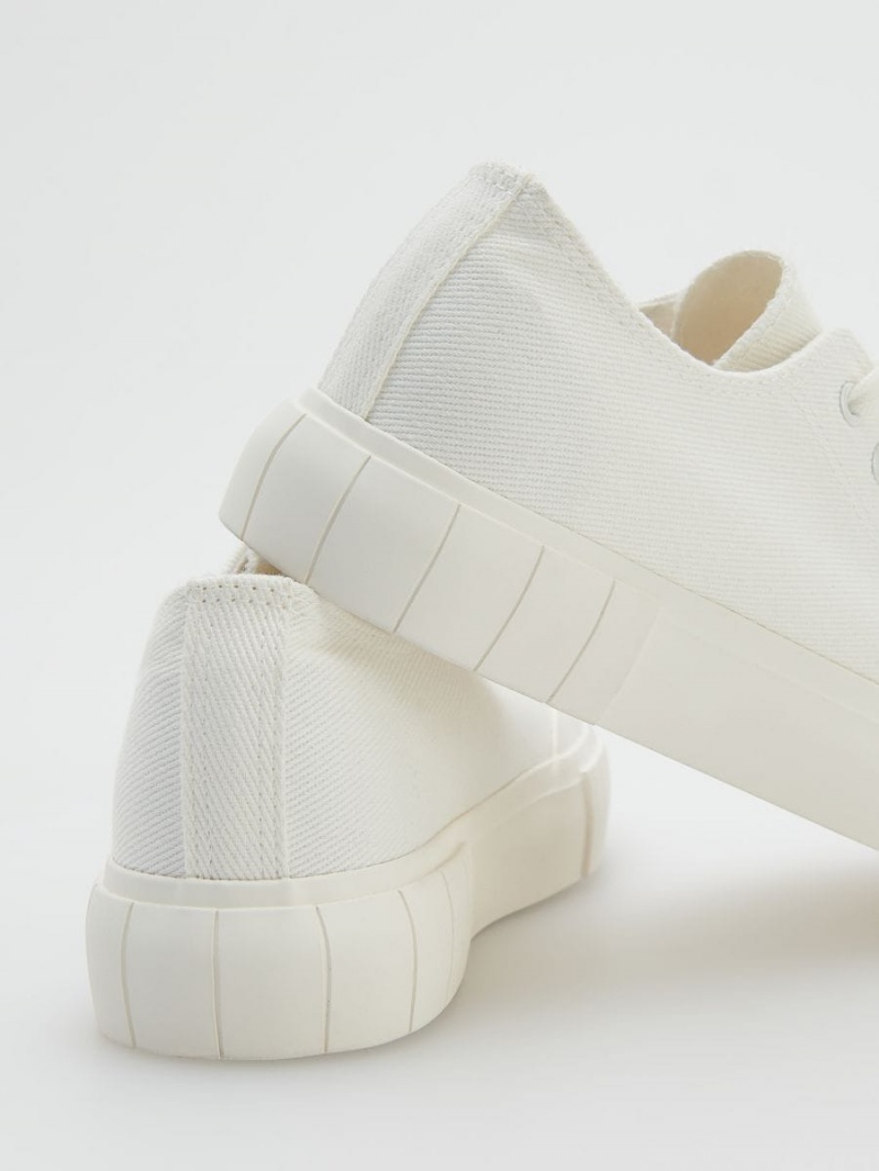 Reserved Fabric sneakers Białe | NEGOJQS-23