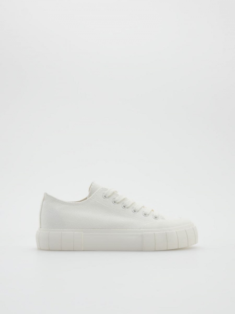 Reserved Fabric sneakers Białe | NEGOJQS-23