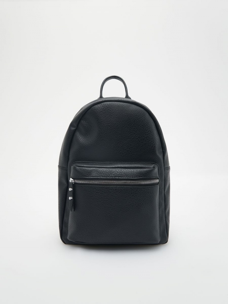 Reserved Faux leather backpack Czarne | GMTLPBK-95