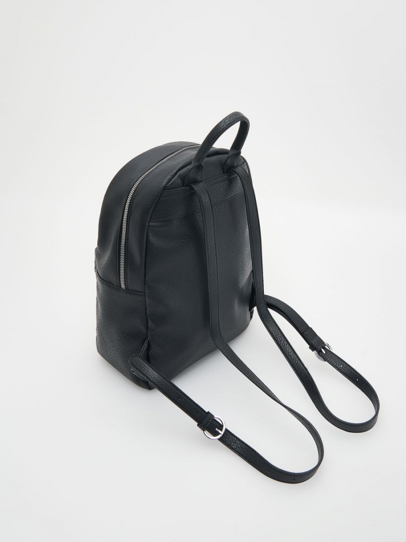 Reserved Faux leather backpack Czarne | GMTLPBK-95