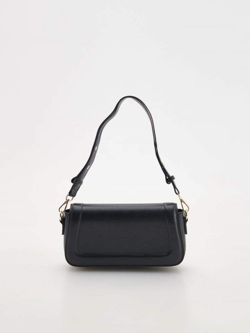 Reserved Faux leather bag Czarne | ZSYWGFR-60