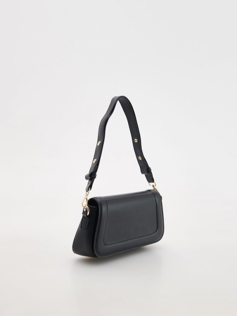 Reserved Faux leather bag Czarne | ZSYWGFR-60