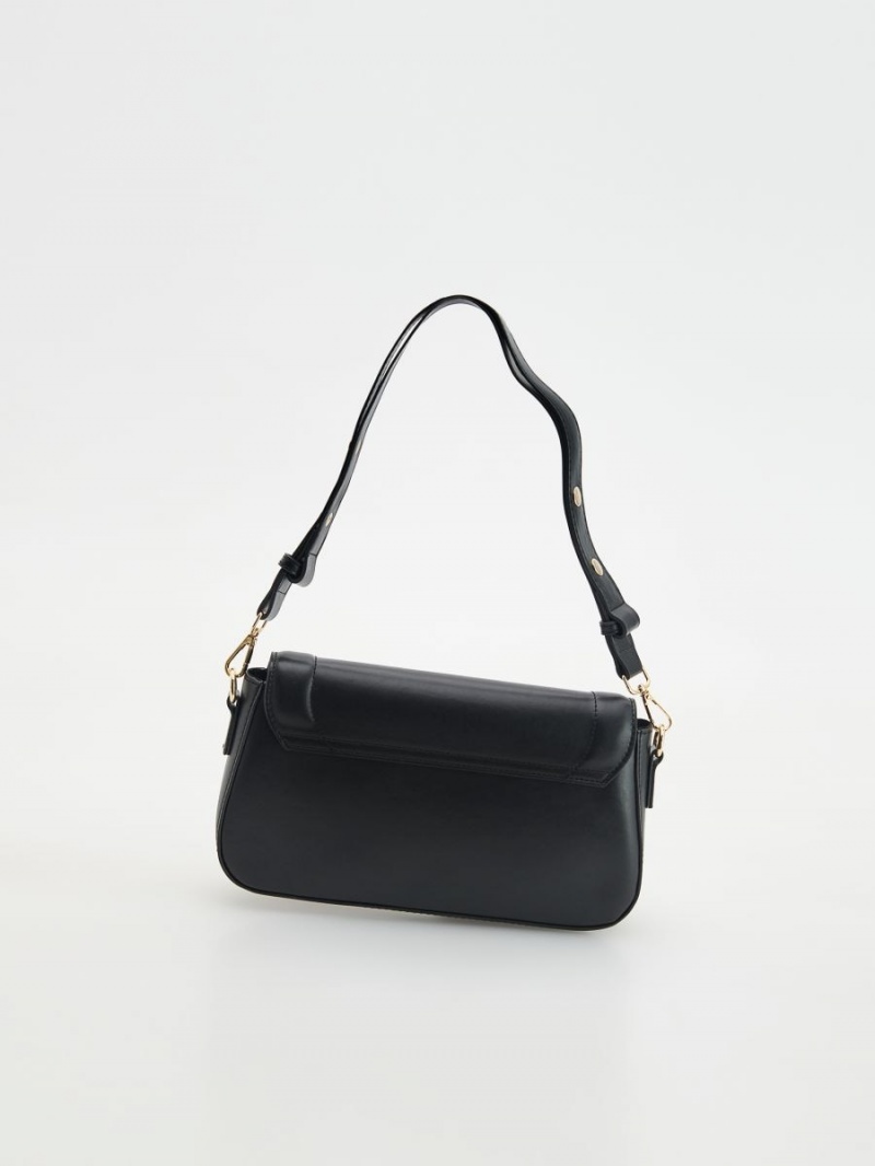 Reserved Faux leather bag Czarne | ZSYWGFR-60