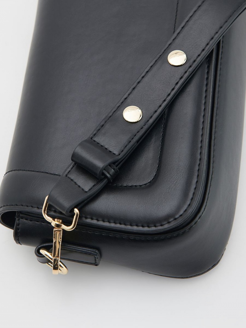 Reserved Faux leather bag Czarne | ZSYWGFR-60