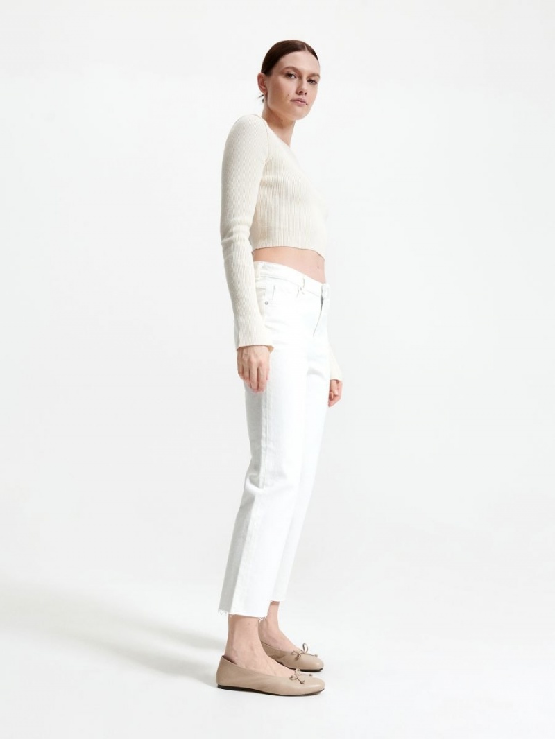 Reserved Flare jeans Ivory | EBKGSXC-20