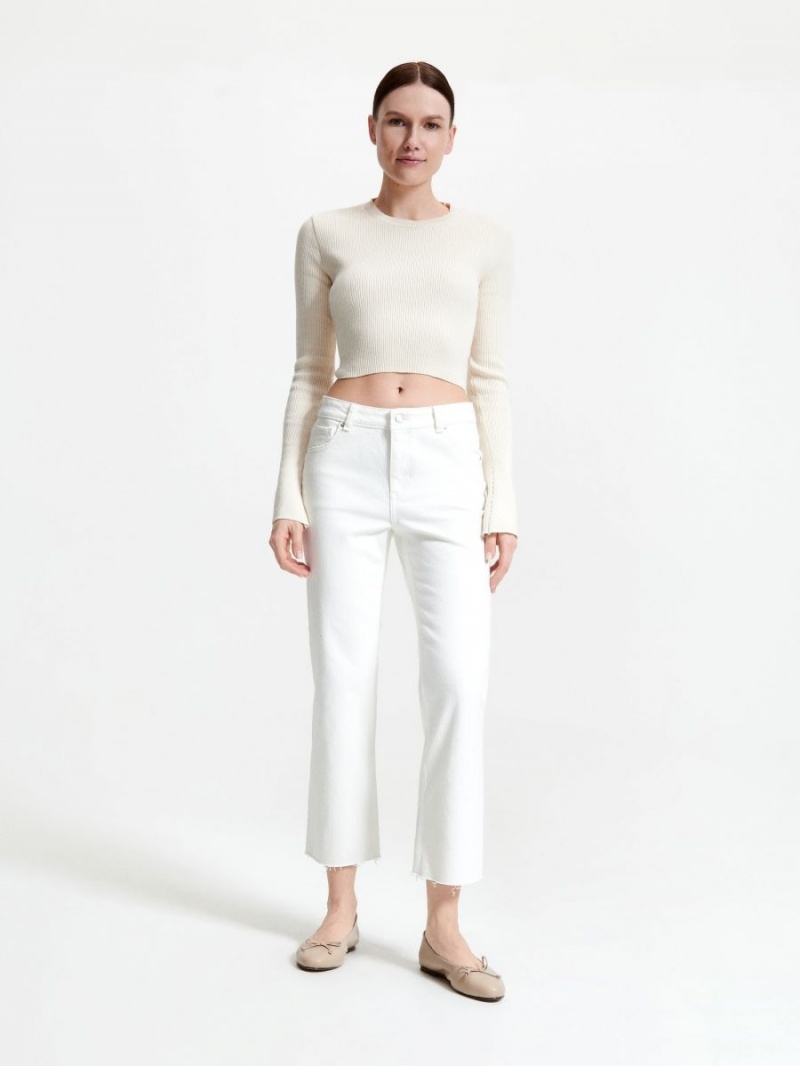 Reserved Flare jeans Ivory | EBKGSXC-20