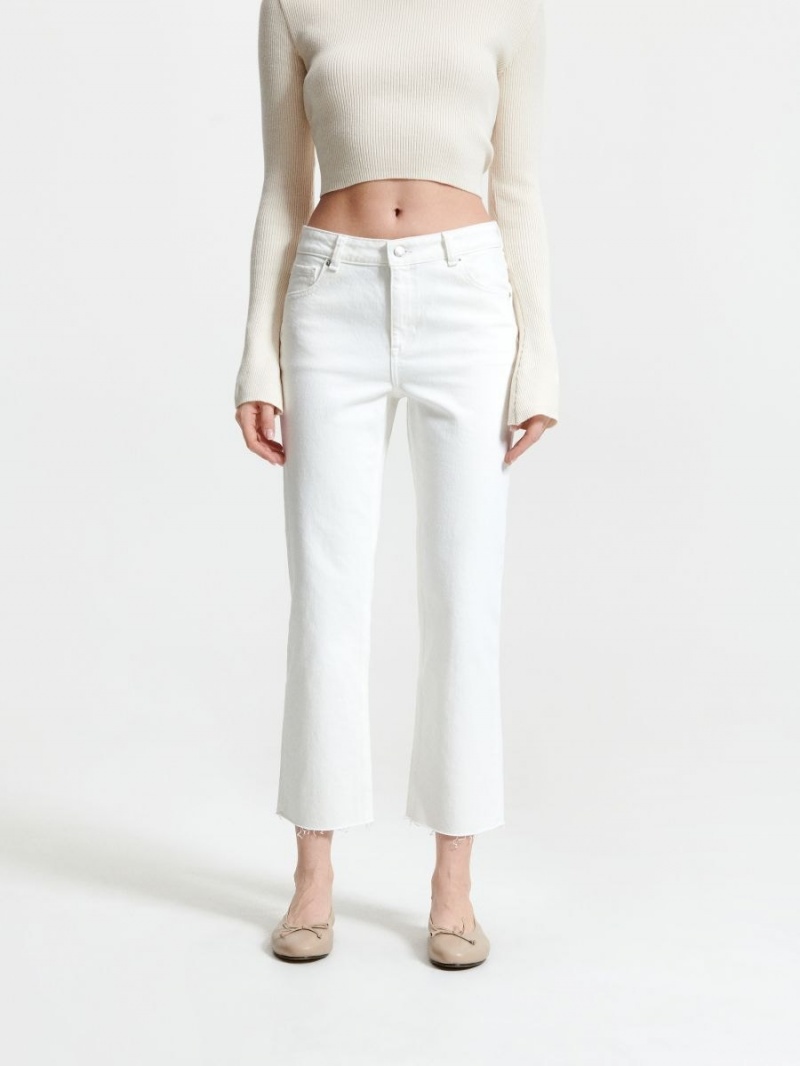 Reserved Flare jeans Ivory | EBKGSXC-20