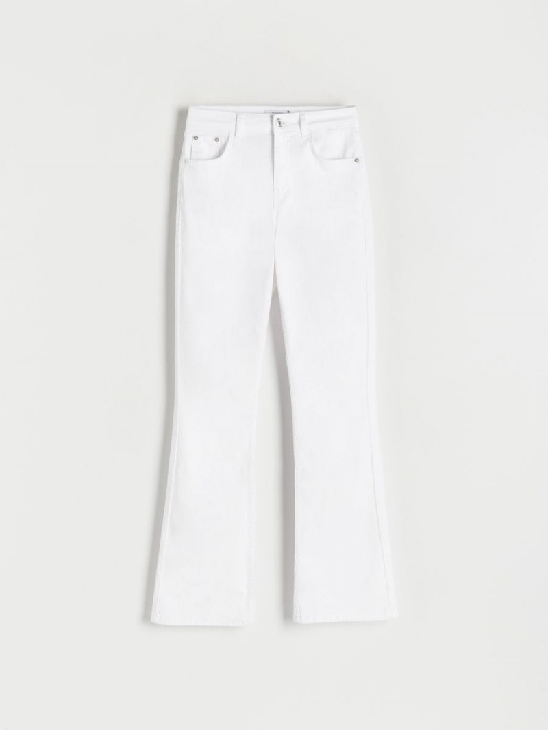 Reserved Flare trousers Białe | PWYRSDJ-65