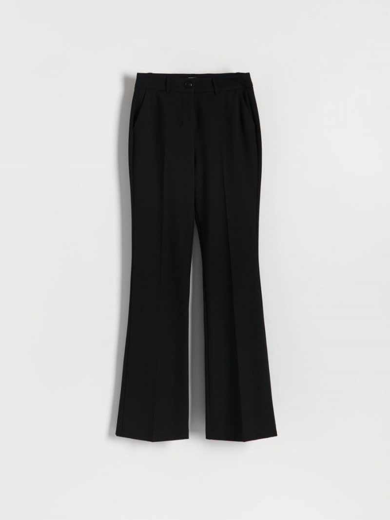 Reserved Flare trousers Czarne | WZFNJPC-21