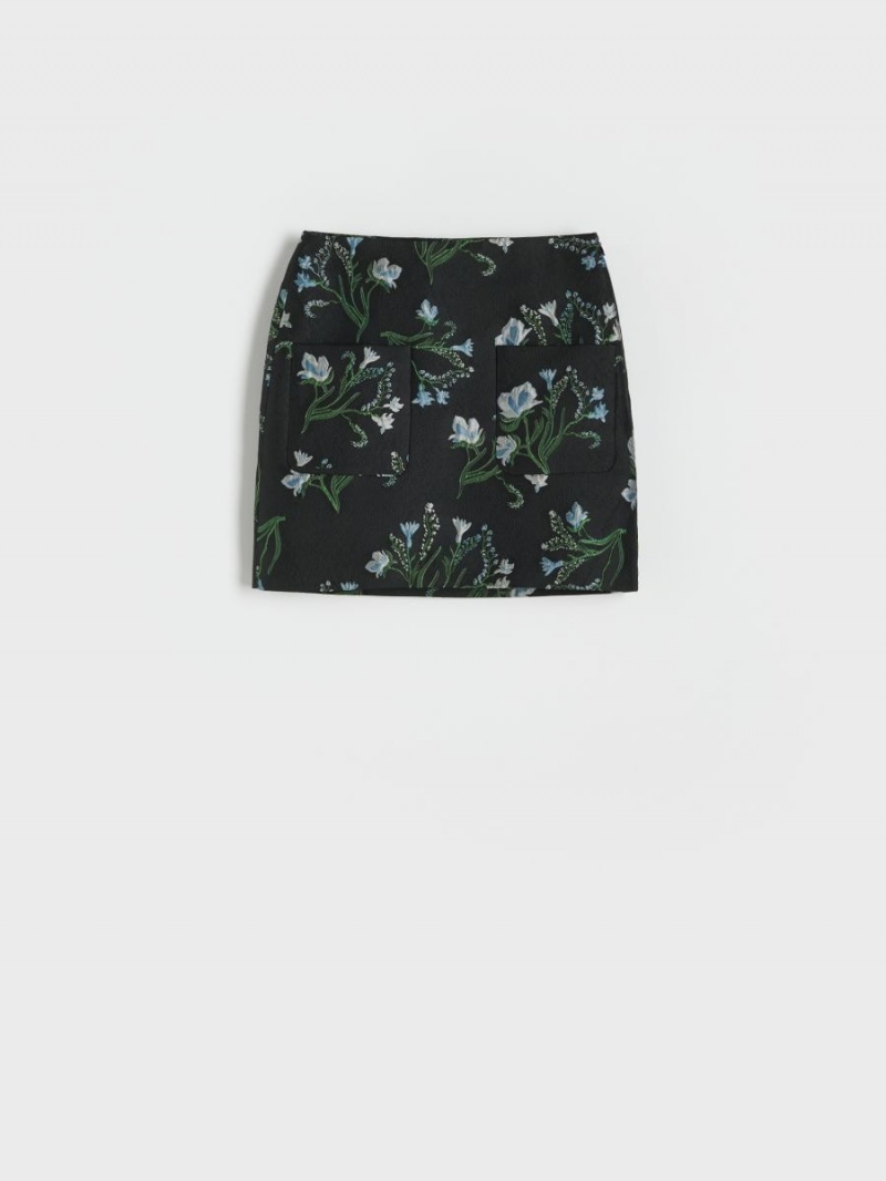 Reserved Floral jacquard skirt Kolorowe | PKXGFWI-28