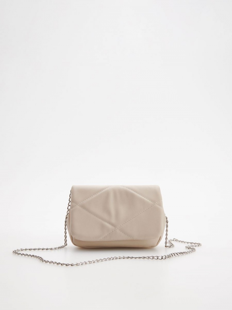 Reserved Handbag with a chain Ivory | YZHREPJ-84