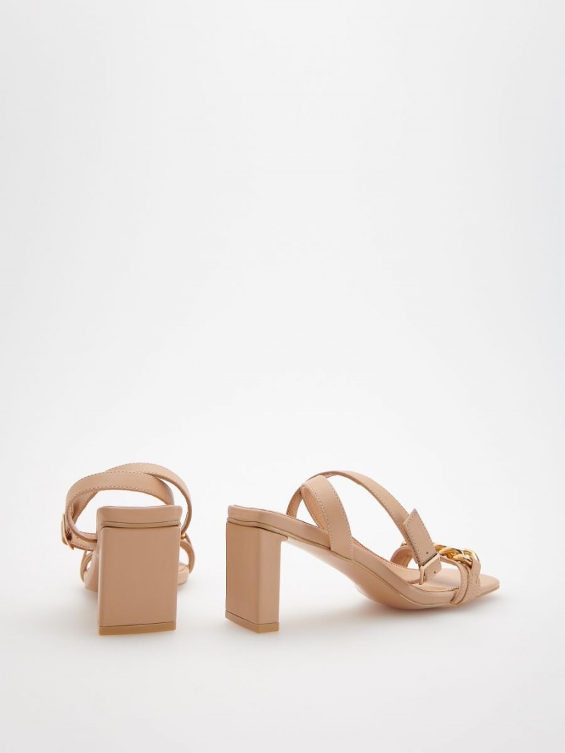 Reserved High heel sandals Beżowe | SNPIXHM-97