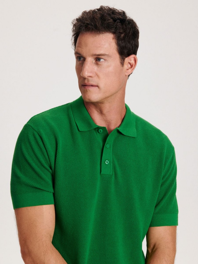 Reserved Jersey polo shirt Zielone | NXDSAMV-78