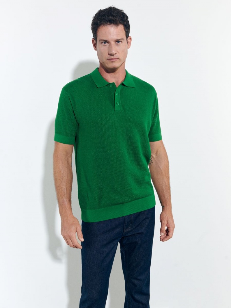 Reserved Jersey polo shirt Zielone | NXDSAMV-78