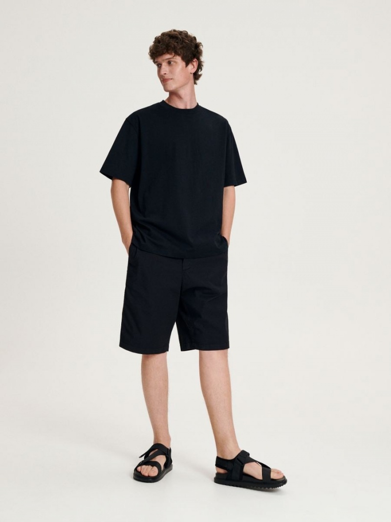 Reserved Jogger shorts Czarne | FGMHSNE-18