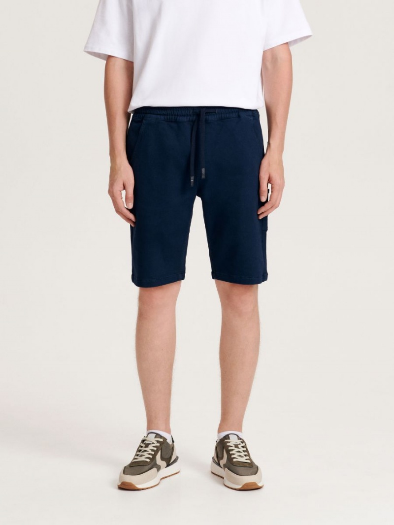 Reserved Jogger shorts Granatowe | AKJFTBG-54