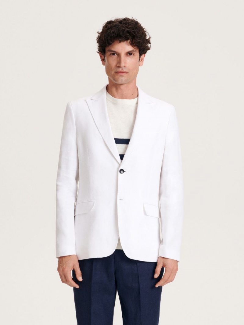 Reserved Komfort fit blazer Białe | QUNMDHB-04