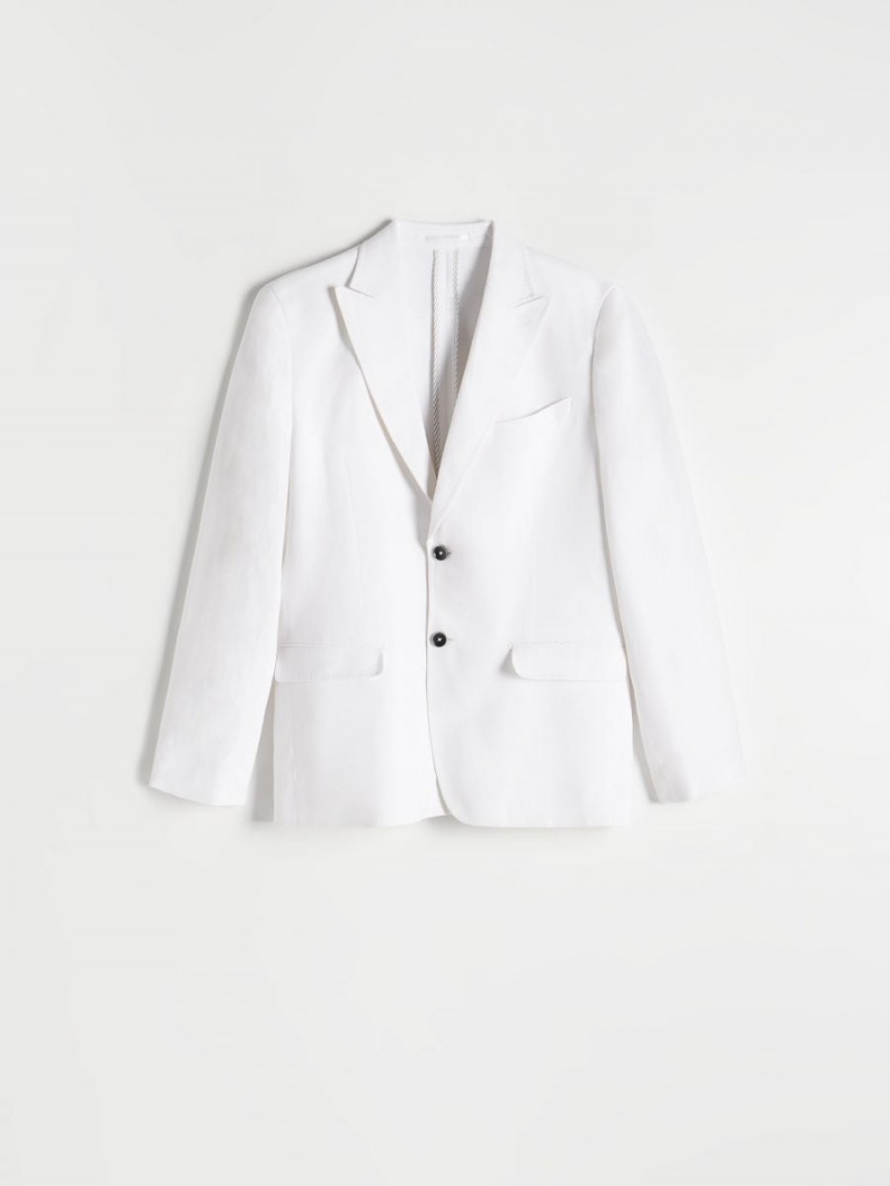 Reserved Komfort fit blazer Białe | QUNMDHB-04