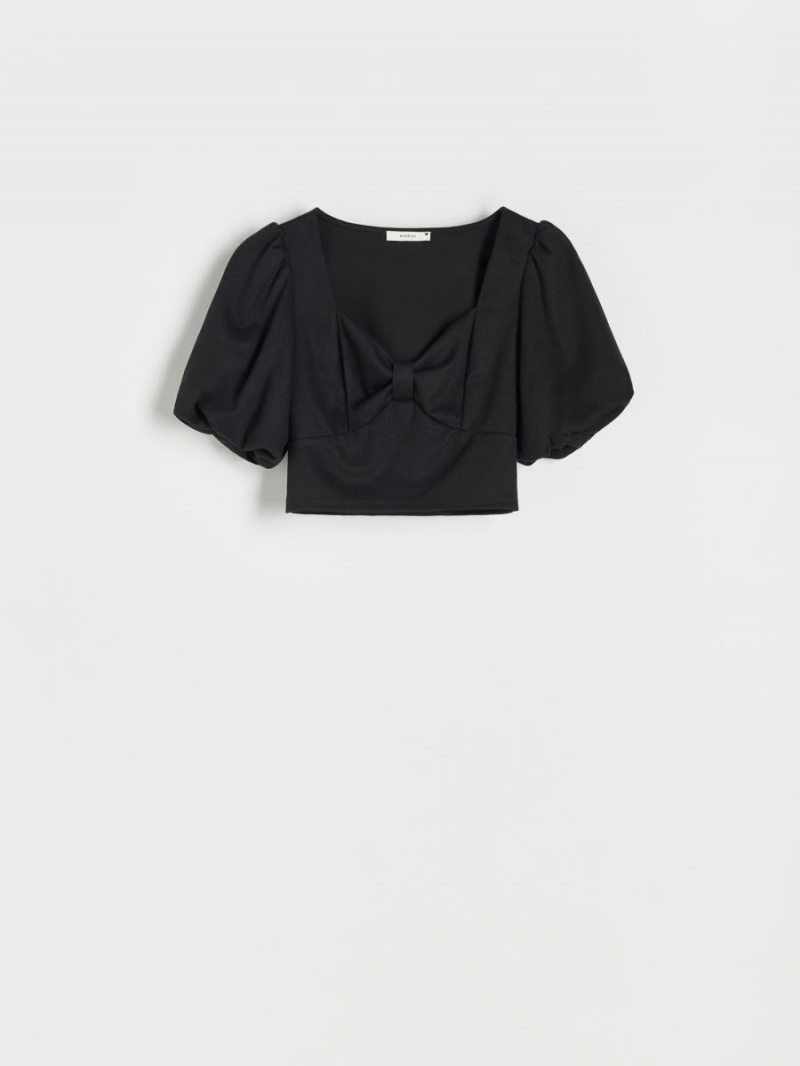 Reserved LADIES` BLOUSE Czarny | MIHBSFX-93