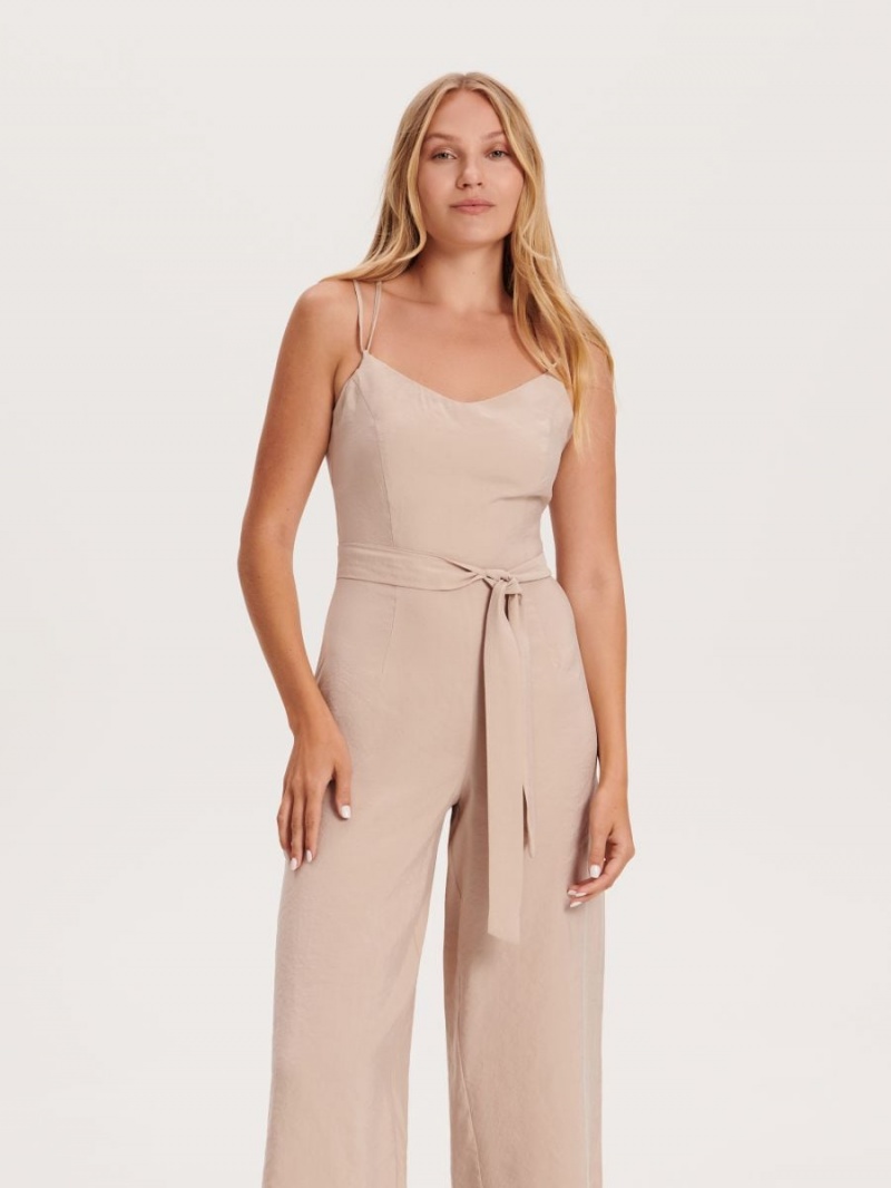 Reserved LADIES` JUMPSUIT Beżowe | OQTRZCK-83