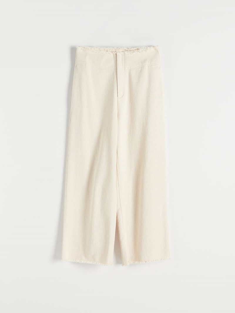 Reserved LADIES` TROUSERS Beżowe | PQEICJY-65