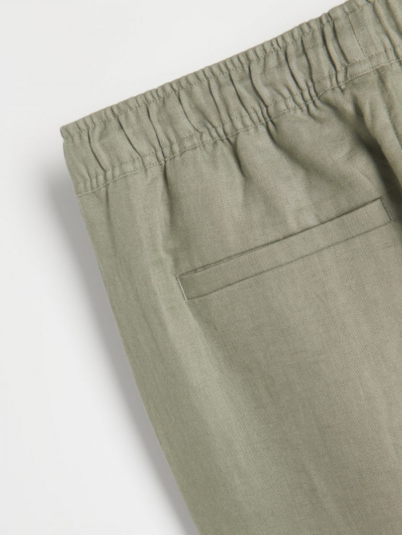 Reserved Linen joggers Khaki | PIFRKLN-76