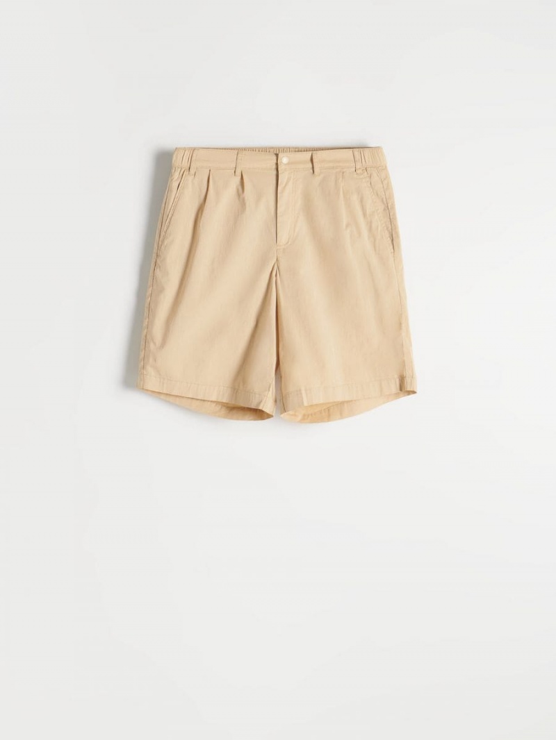 Reserved Loose shorts Beżowe | XVBODQL-79