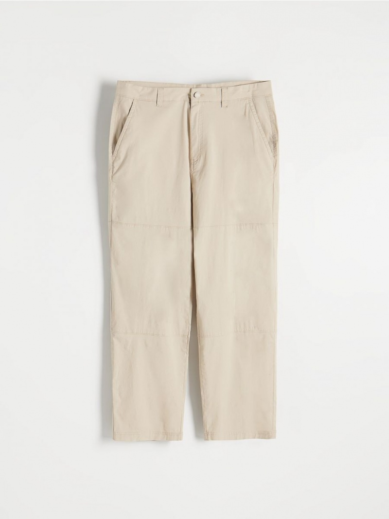 Reserved Loose trousers Beżowe | GKPVCHF-31