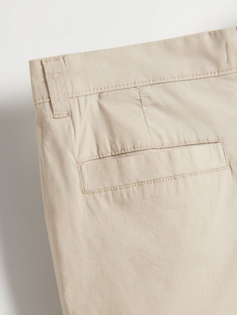 Reserved Loose trousers Beżowe | GKPVCHF-31