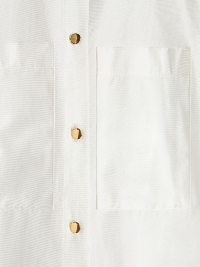 Reserved Lyocell blend shirt Ivory | NEVOGLI-15