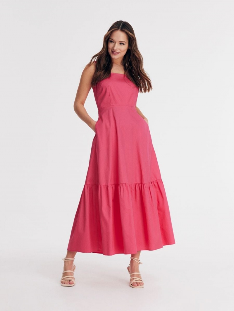 Reserved Maxi dress Różowe | KPDNAFI-42