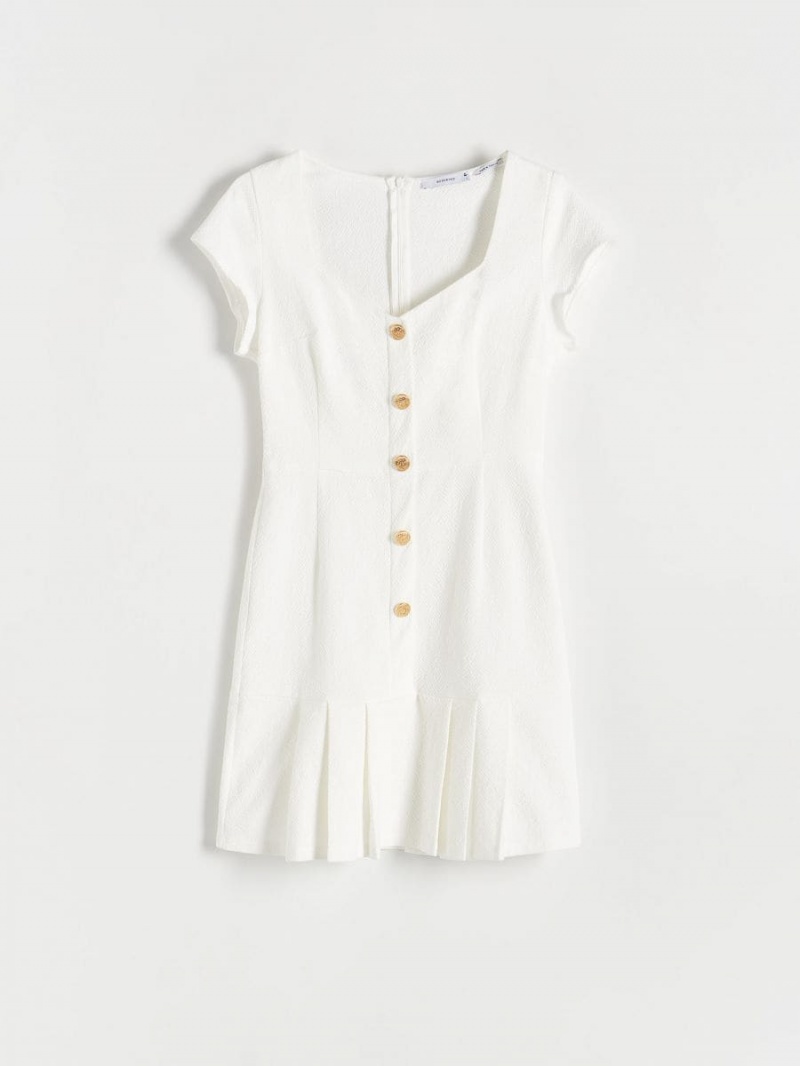 Reserved Mini dress Ivory | CTIYHRQ-28