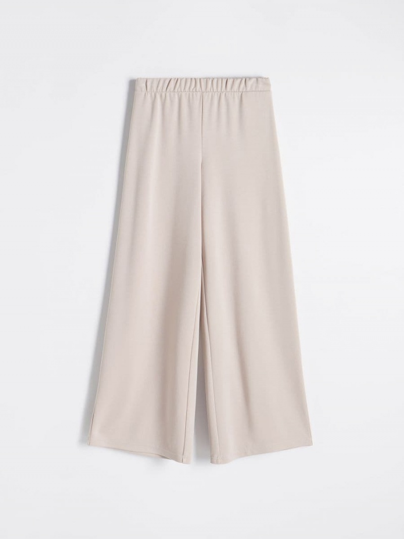 Reserved Modal rich trousers Beżowe | HVWQLDX-42