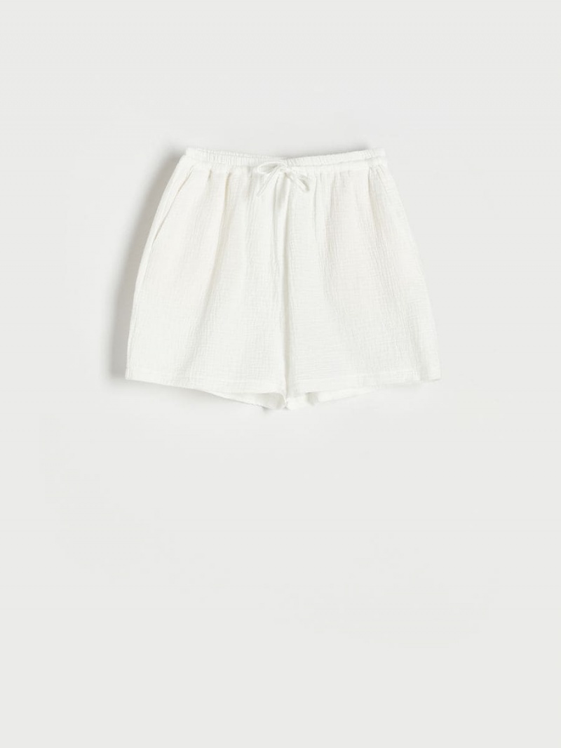 Reserved Muslin shorts Białe | BMOXYAT-63