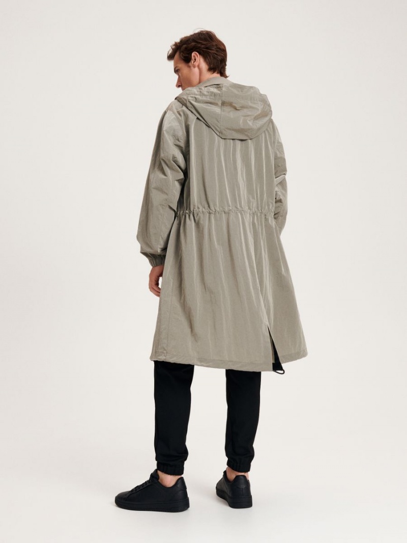 Reserved Nieprzemakalne parka with hood Głęboka Szare | ZMHBSXP-68